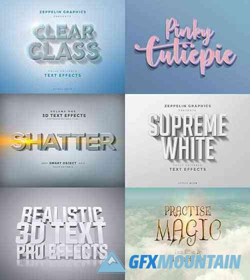 Psd text effect set