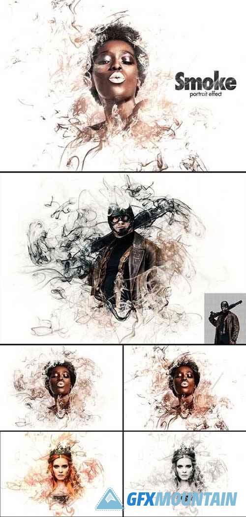 Smoke Portrait Effect Mockup