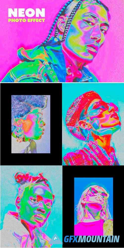 Acid Neon Photo Effect