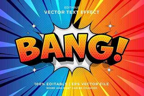 Bang Comic 3d Vector Editable Text Effect