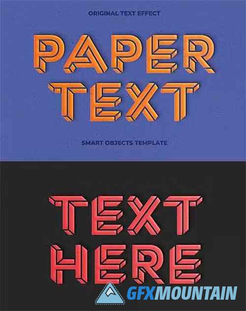 Cut Out Paper Text Effect