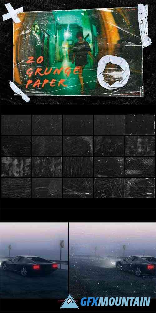 Grunge Paper Overlay Ripped Texture Pack