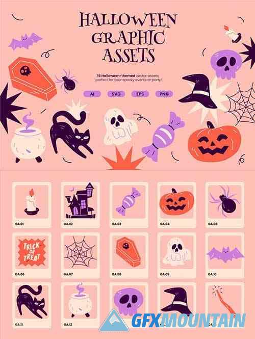 Halloween Vector Graphic Illustration Assets