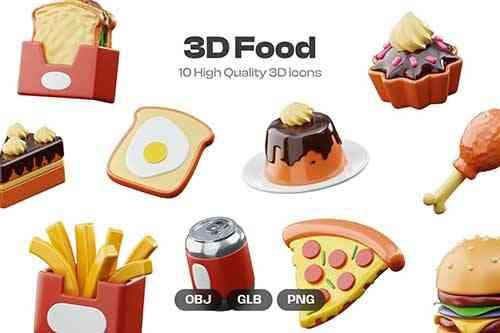 Food 3D Illustration