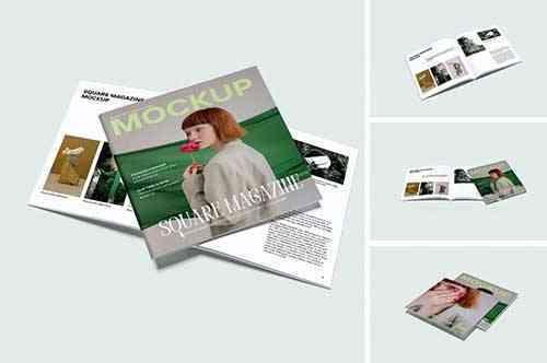 Square Magazine Mockup