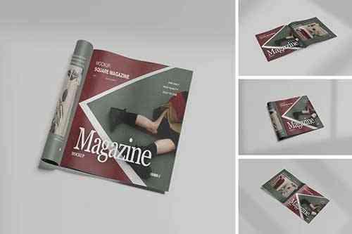 Square Magazine Mockup