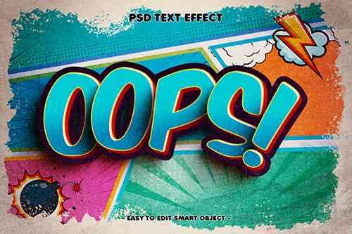 Oops Comic Style Editable Text Effect