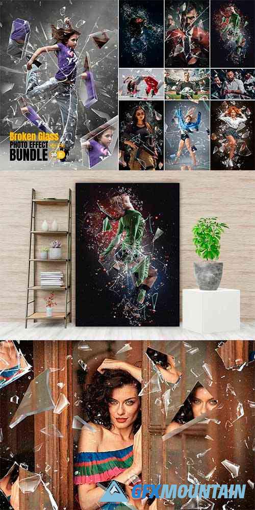 Broken Glass Photo Effect Bundle