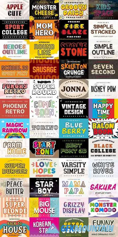 Playful Vintage Font Bundle