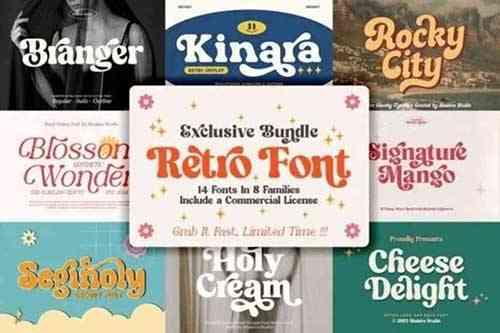 Retro Bundle Font Collection