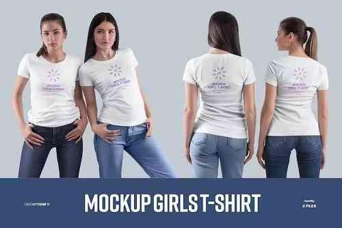 2 Mockups Girls T-Shirt