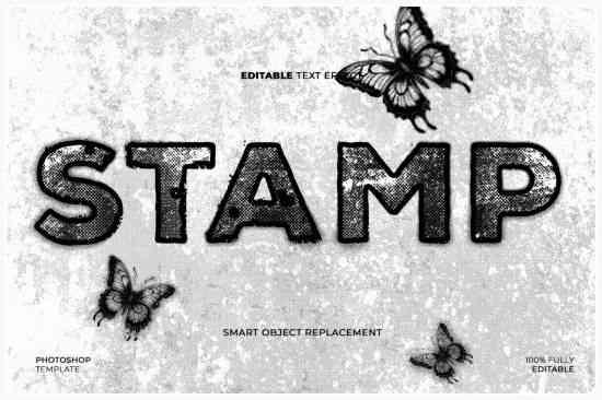 Ink Stamp Text & Logo Effect