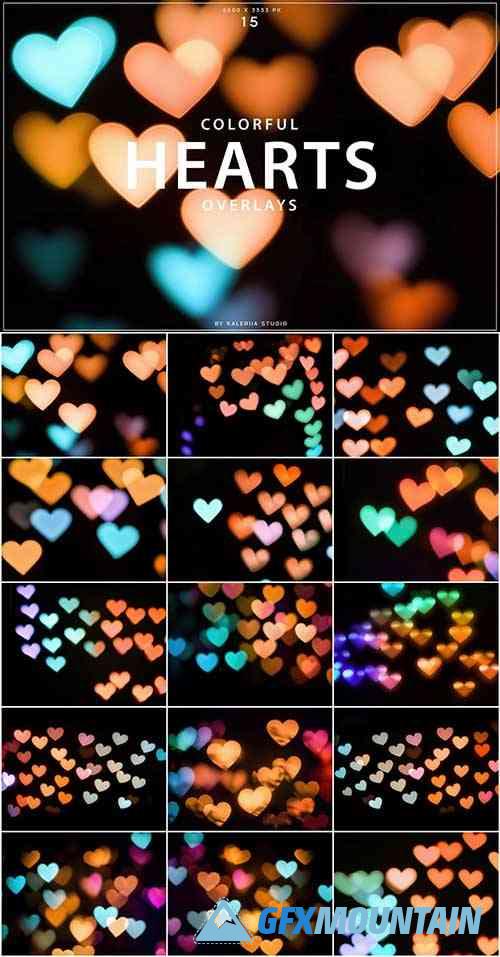 Colorful Hearts Overlays