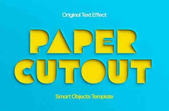 Colorful Paper Cutout Text Effect