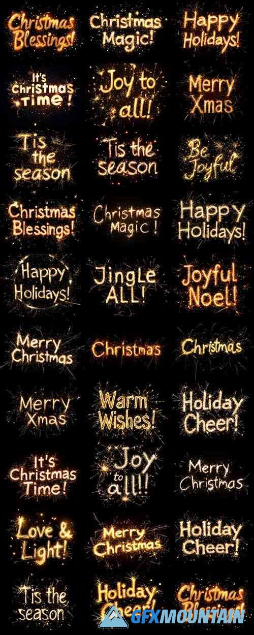 Sparkle Xmas Quotes Photo Overlays