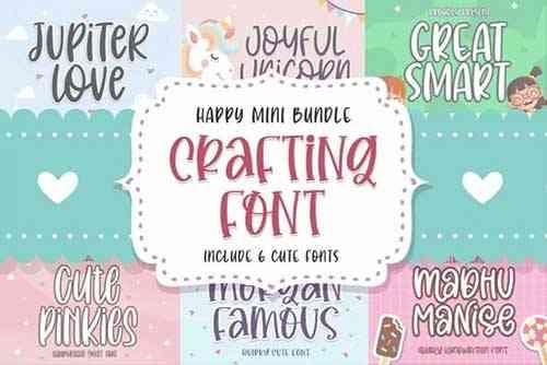 Crafting Fonts - Happy Mini Bundle