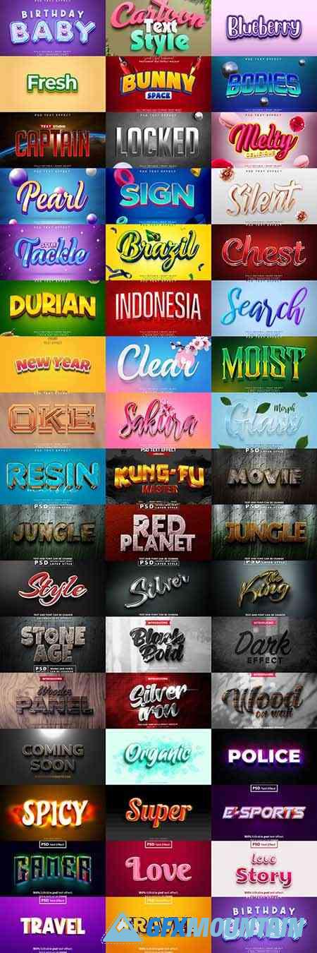 Psd text effect set