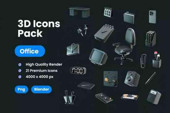 Office 3D Icons