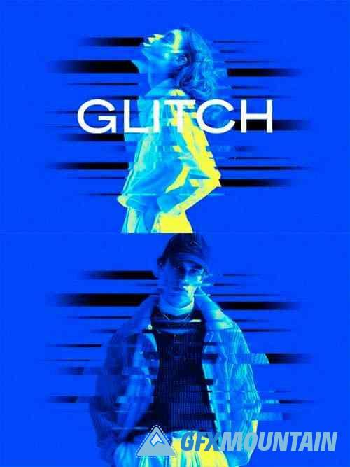 Glitch Duotone Photo Effect