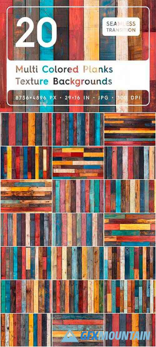 Multi Colored Planks Textures