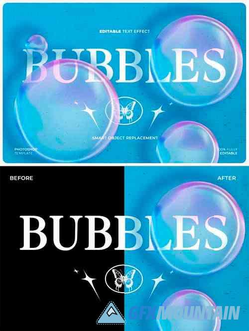 Soap Bubbles Text Effect