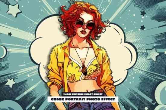 Comic Portrait Photo Effect