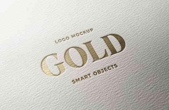 Gold Logo Mockup