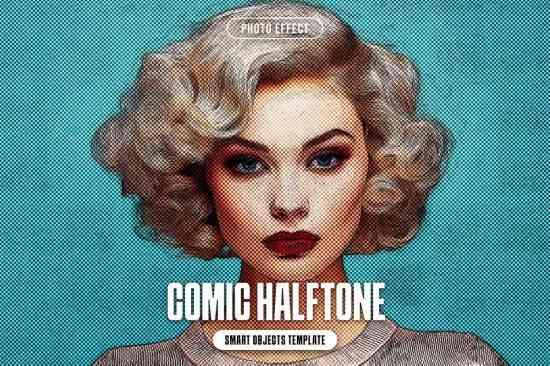 Comic Halftone Photo Effect