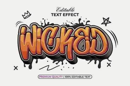 Wicked Text Effect Graffiti Style