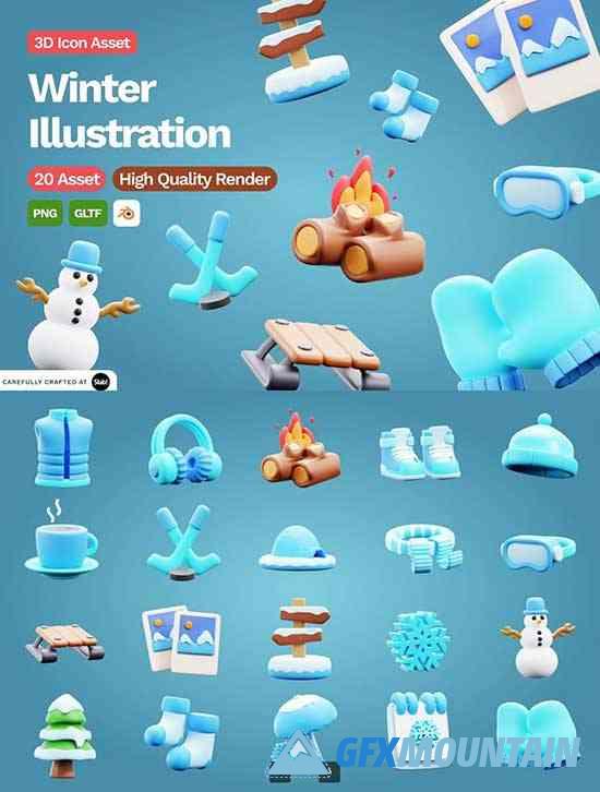 3D Winter Illustration