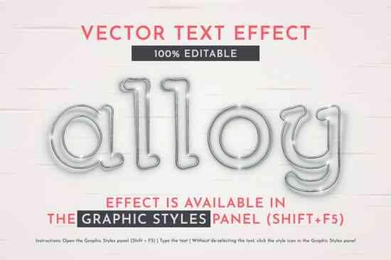 Aluminum Alloy Editable Text Effect