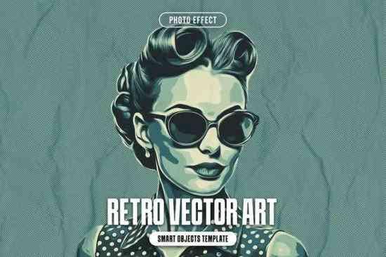 Retro Vector Art Photo Effect