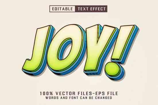 Joy Cartoon Text - Editable Text Effect