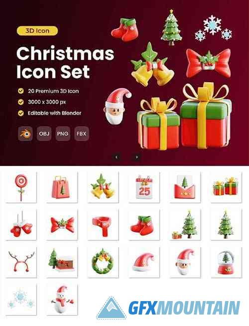 Christmas 3D Icon Pack