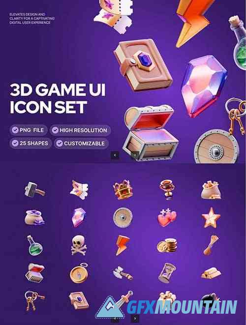 3D Game UI Icon Set