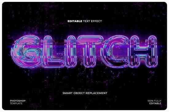 Glitch Distortion Text Effect