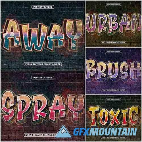 Graffiti Style Editable Text Effect Set