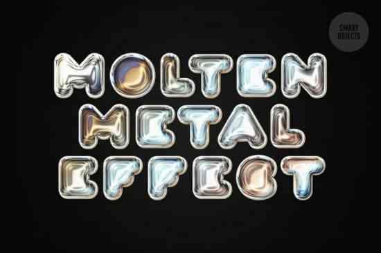 Molten Text & Logo Metal Effect