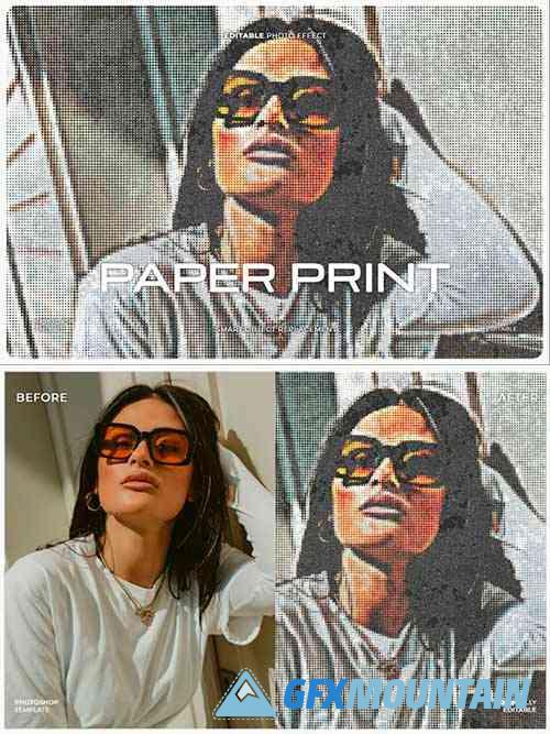 Paper Print Photo Effect