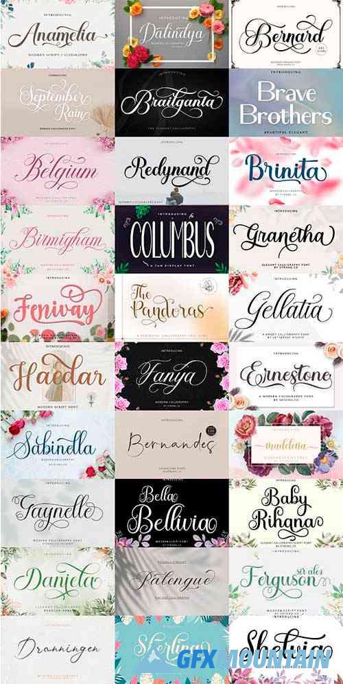 Modern Script Font Bundle