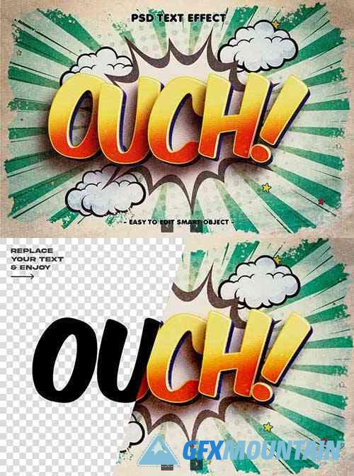 Ouch Comic Style Editable Text Effect