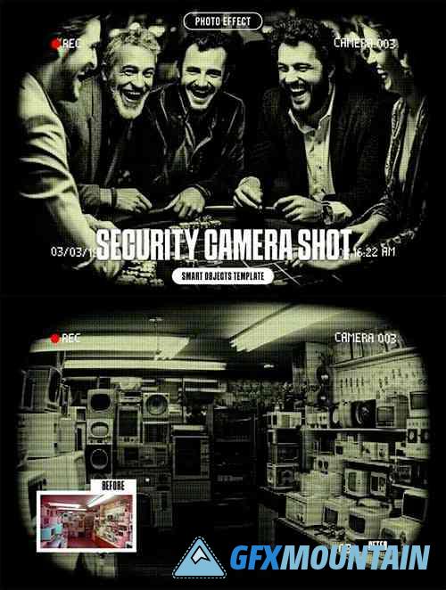 Security Camera Shot Photo Effect