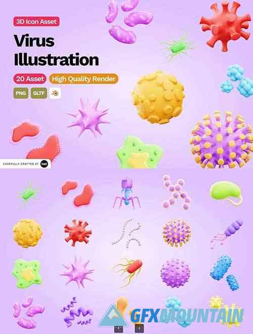 3D Virus Illustration