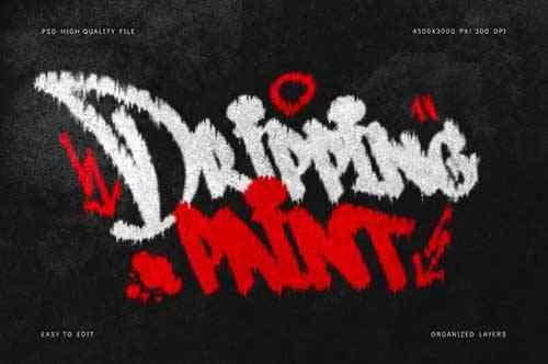 Dripping Spray Paint Text Effects