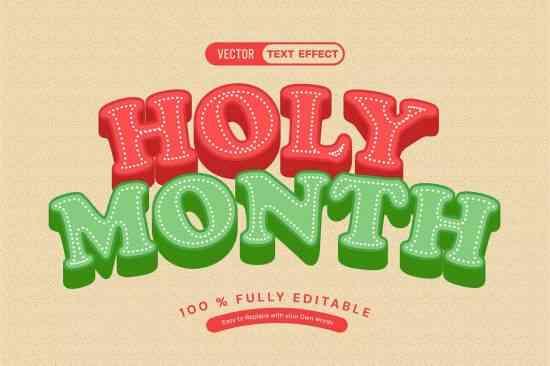 Holy Month Text Effect