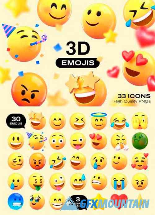 3D emoji set