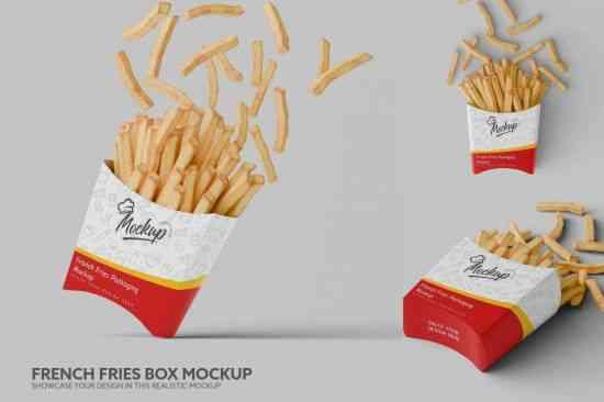 French Fries Box Mockup