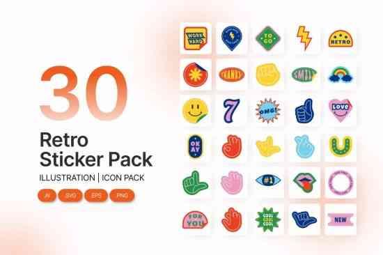 Retro Sticker Pack