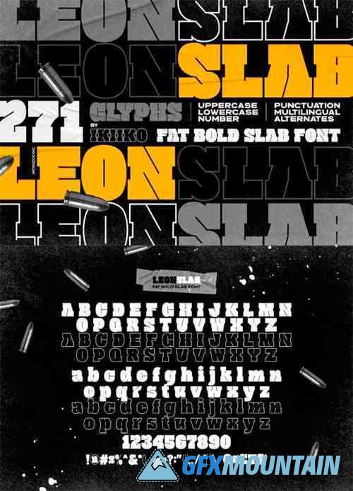 Leon Slab - Fat Bold Slab Font