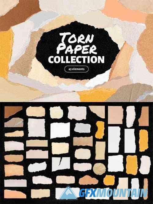 45 torn paper element collection